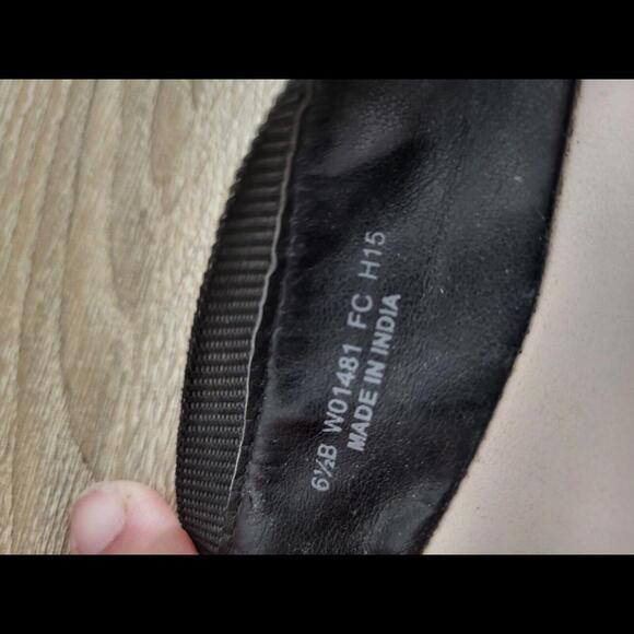 Cole Haan Shoes Womens 6.5 Flats Ballet Slip On Black Silver Round Toe Bow - Picture 5 of 6